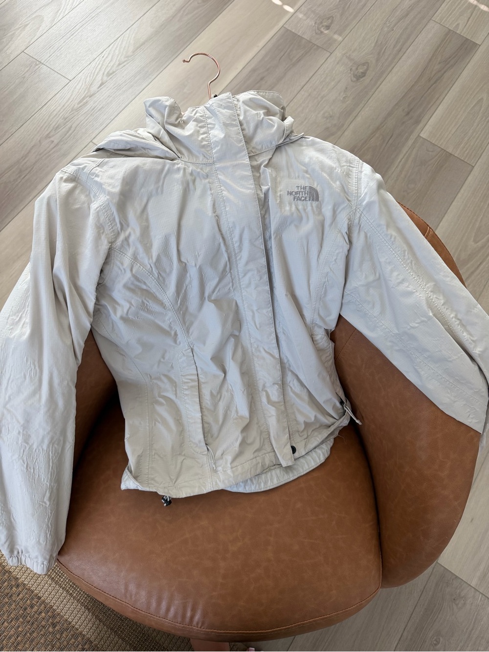 The North Face Beige Hooded Women's Shell Jacket